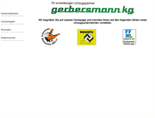 Tablet Screenshot of gerbersmann-umzuege.de